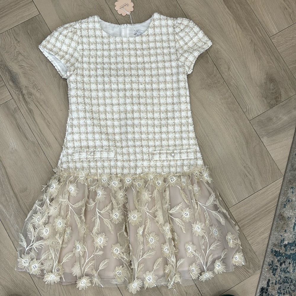 Girls patachou tweed dress